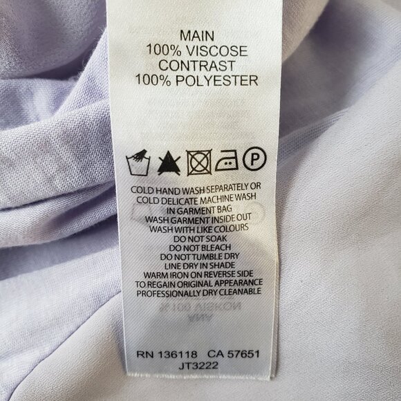 Soft Baby Lavender Flutter Sleeve Sheer Viscose Lux Blouse Ever New Melbourne - Picture 8 of 8